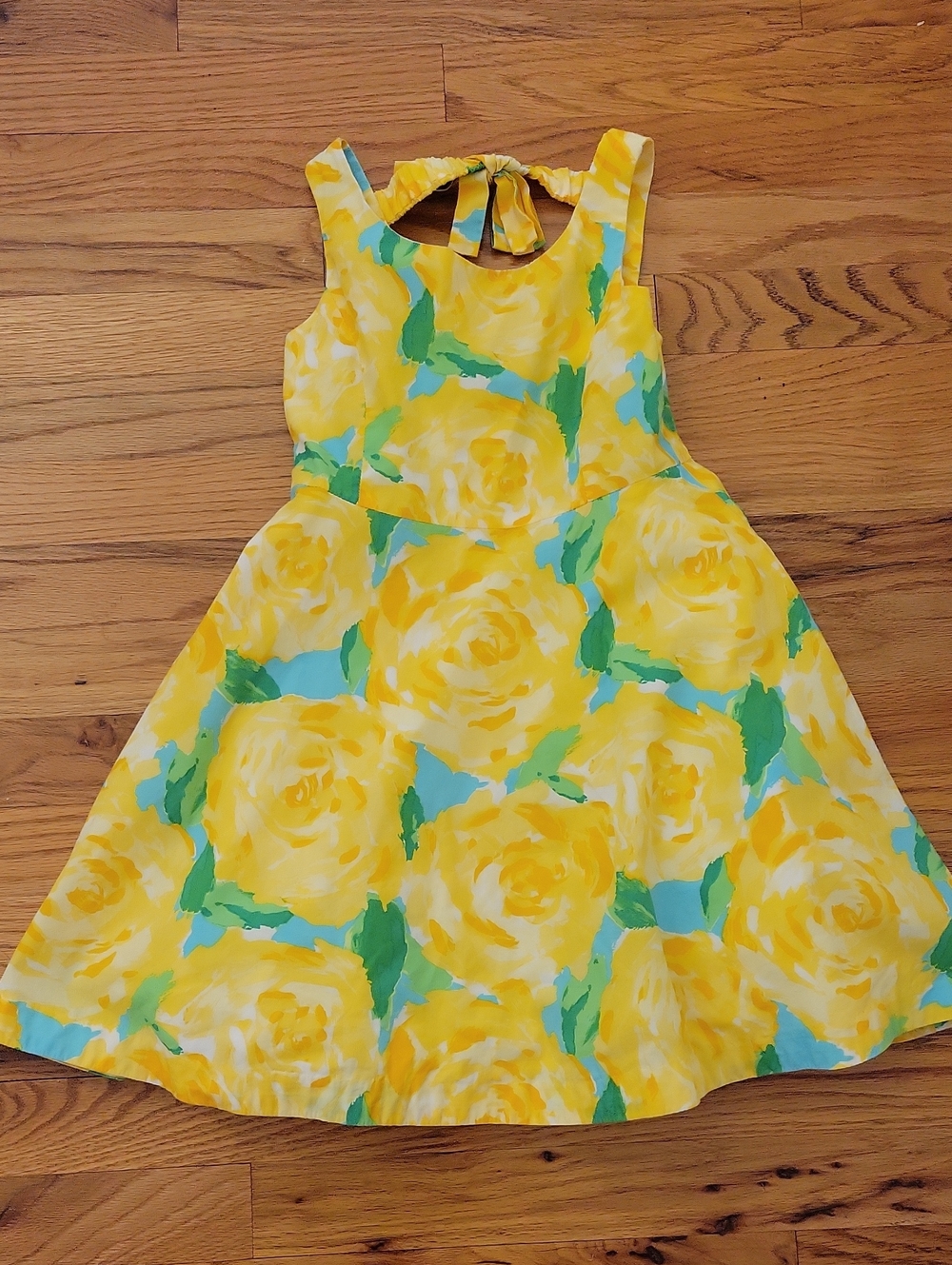 Lilly Pulitzer Yellow Rose Print Tie-Back Sundress